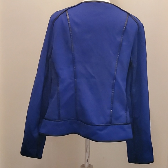 INC International Concepts Blue and Black Plus Size Blazer - Picture 3 of 4